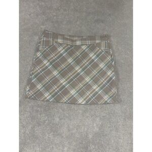 Callaway Skort Womens Size 4 Golf Plaid EUC Tan Pastels Tennis Preppy Pickleball